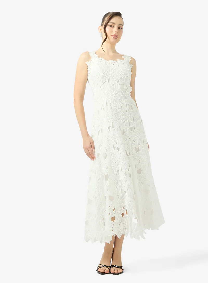 Ginger Openwork A Line Sun Dress